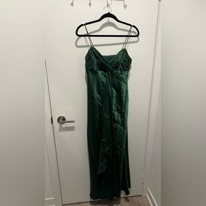 Green Silk Evening Dress